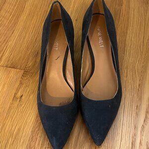 Blue Suede Pointy Toe
